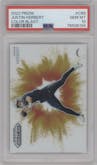 Justin Herbert from the 2022 Panini Prizm set graded by PSA and given an overall grade of 10.