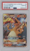 Charizard GX from the 2019 Pokemon S&M  set featuring a Battle Academy Excl. parallel graded by PSA and given an overall grade of 10.