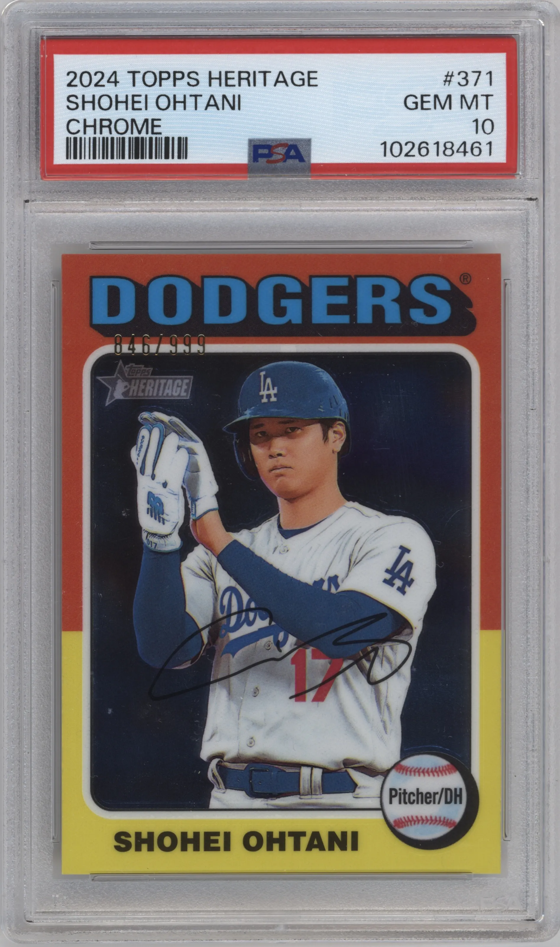 2024 Topps Heritage Shohei Ohtani Chrome #371 PSA 10