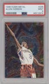 Allen Iverson from the 1996-97 Fleer Metal  set graded by PSA and given an overall grade of 9.