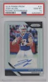 Josh Allen from the 2018 Panini Prizm set graded by PSA and given an overall grade of 10.