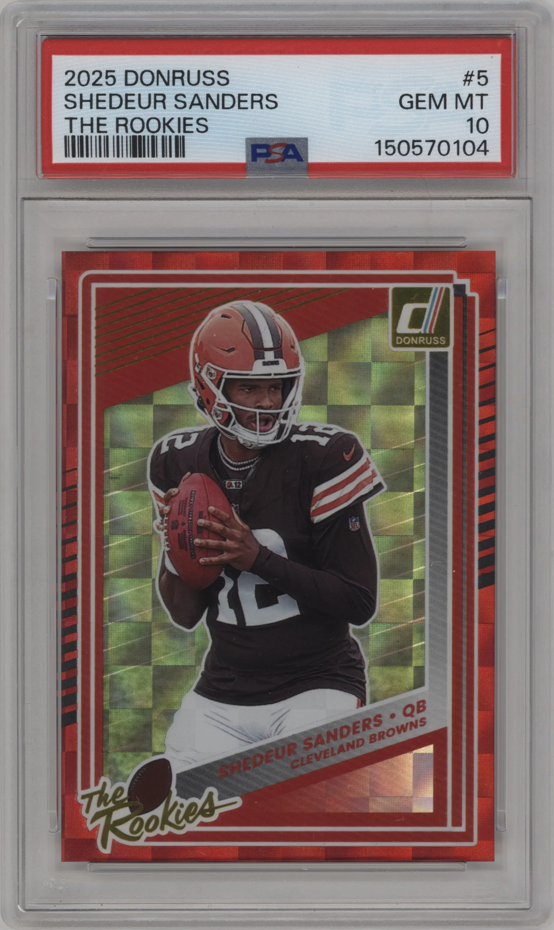 2025 Panini Donruss The Rookies Shedeur Sanders #5 PSA 10