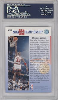 Michael Jordan from the 1992-93 Upper Deck  set graded by PSA and given an overall grade of 10.