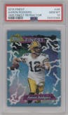 Aaron Rodgers from the 2015 Topps Finest set graded by PSA and given an overall grade of 10.