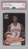 Allen Iverson from the 1996-97 Fleer Ultra set graded by PSA and given an overall grade of 9.
