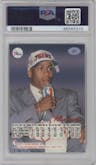 Allen Iverson from the 1996-97 Fleer Ultra set graded by PSA and given an overall grade of 9.