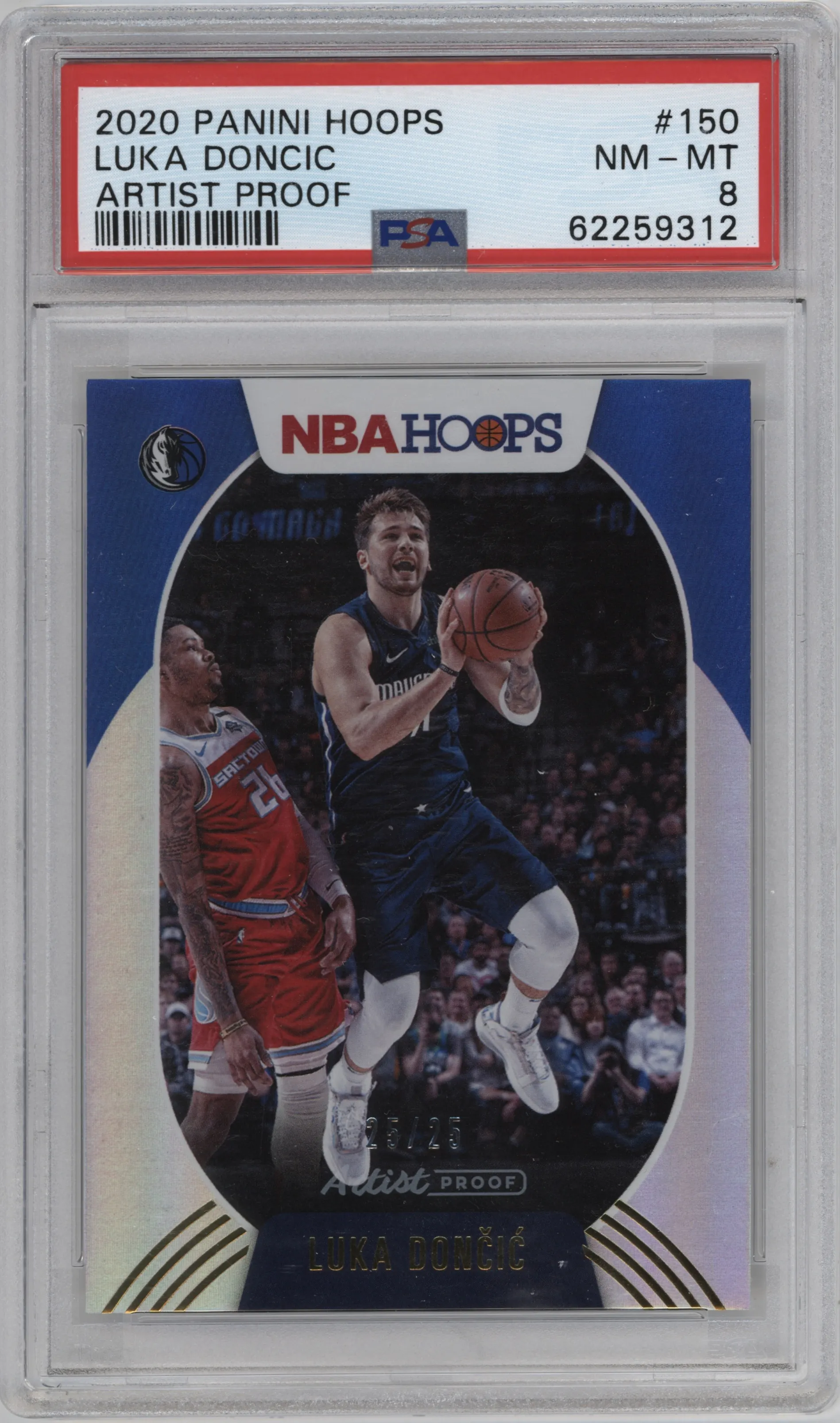 2020 Panini NBA Hoops Luka Doncic Artist Proof PSA 8