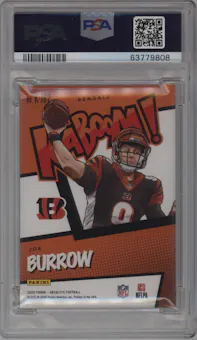 Joe Burrow from the 2020 Panini Absolute set graded by PSA and given an overall grade of 10.