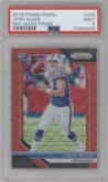 Josh Allen from the 2018 Panini Prizm set featuring a Red Wave parallel graded by PSA and given an overall grade of 9.