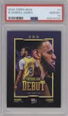 Bronny James Jr./LeBron James from the 2024-25 Topps Now set graded by PSA and given an overall grade of 10.