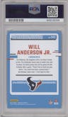 Will Anderson Jr. from the 2023 Panini Donruss set graded by PSA and given an overall grade of 10.