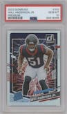 Will Anderson Jr. from the 2023 Panini Donruss set graded by PSA and given an overall grade of 10.
