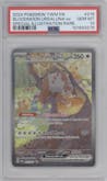 Bloodmoon Ursaluna ex from the 2024 Pokemon SV set graded by PSA and given an overall grade of 10.