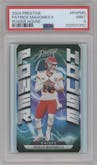 Patrick Mahomes II from the 2024 Panini Prestige  set graded by PSA and given an overall grade of 9.
