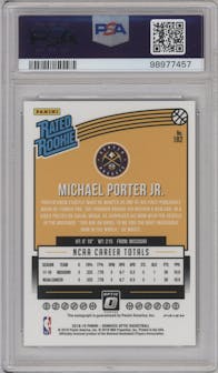 Michael Porter Jr. from the 2018-19 Panini Donruss Optic set featuring a Holo parallel graded by PSA and given an overall grade of 9.