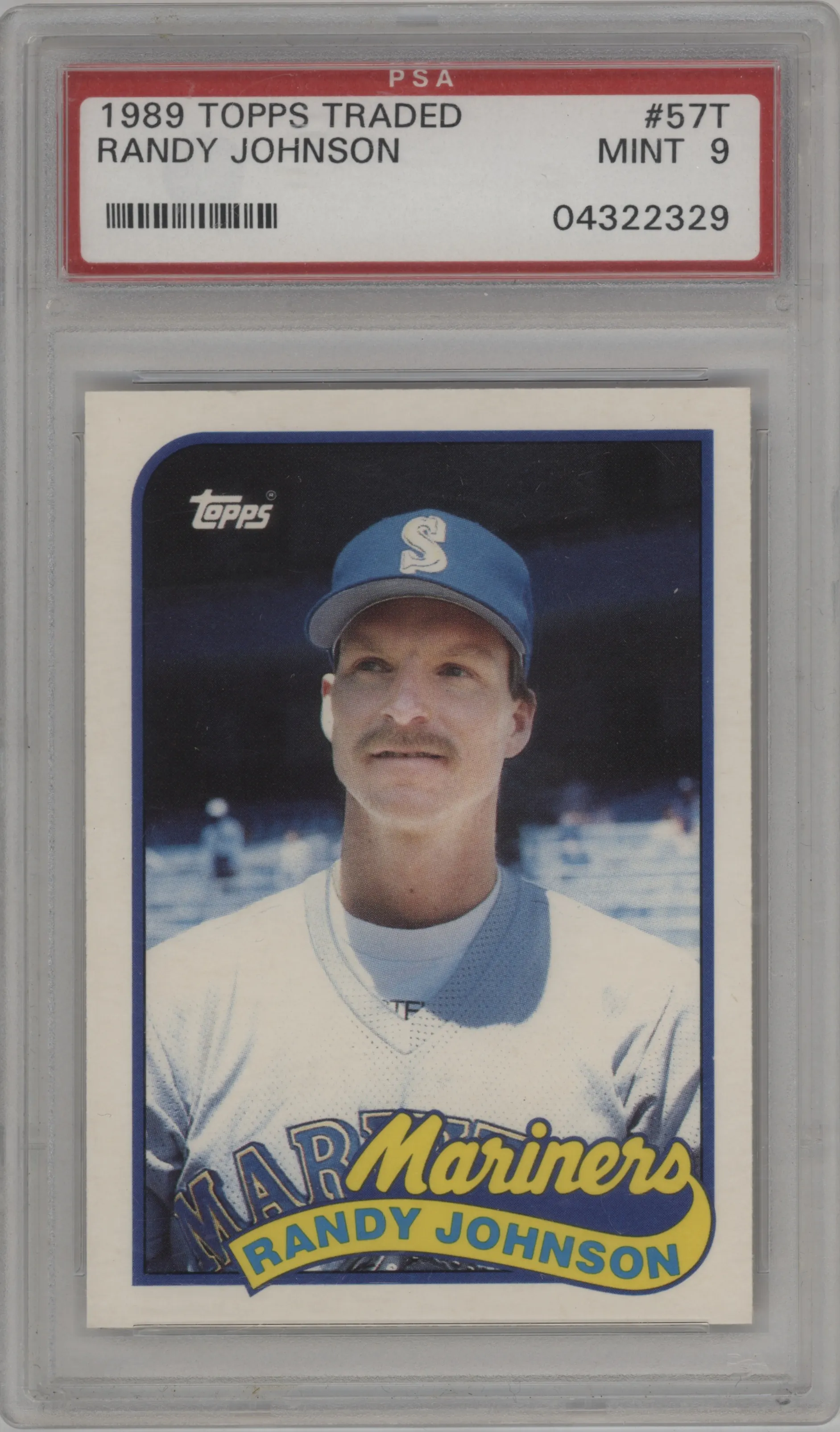 1989 Topps Traded Randy Johnson #57T PSA 9