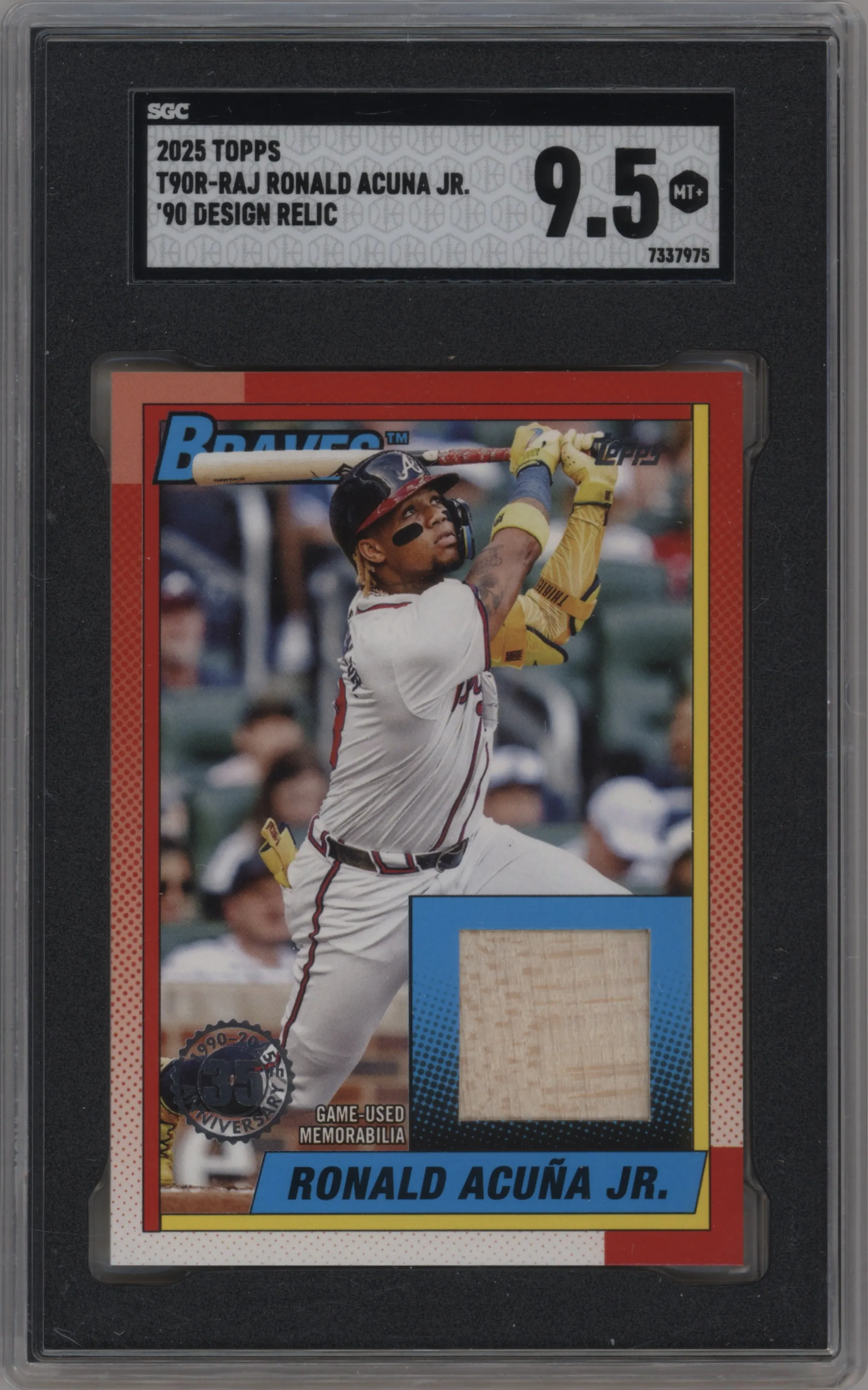 2025 Topps 1990 35th Anniv.Rlc. Ronald Acuna Jr. SGC 9.5