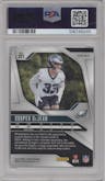 Cooper DeJean from the 2024 Panini Prizm set featuring a Green Prizm parallel graded by PSA and given an overall grade of 10.
