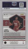 Jimmy Butler from the 2020-21 Panini Mosaic set featuring a Fast Break Pink parallel graded by PSA and given an overall grade of 10.