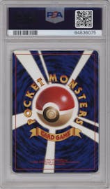 Charizard from the 1999 Pokemon JPN set featuring a CD Promo parallel graded by PSA and given an overall grade of 9.