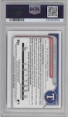 Sebastian Walcott from the 2024 Bowman set featuring a HTA Orange Wave Refractor parallel graded by PSA and given an overall grade of 10.