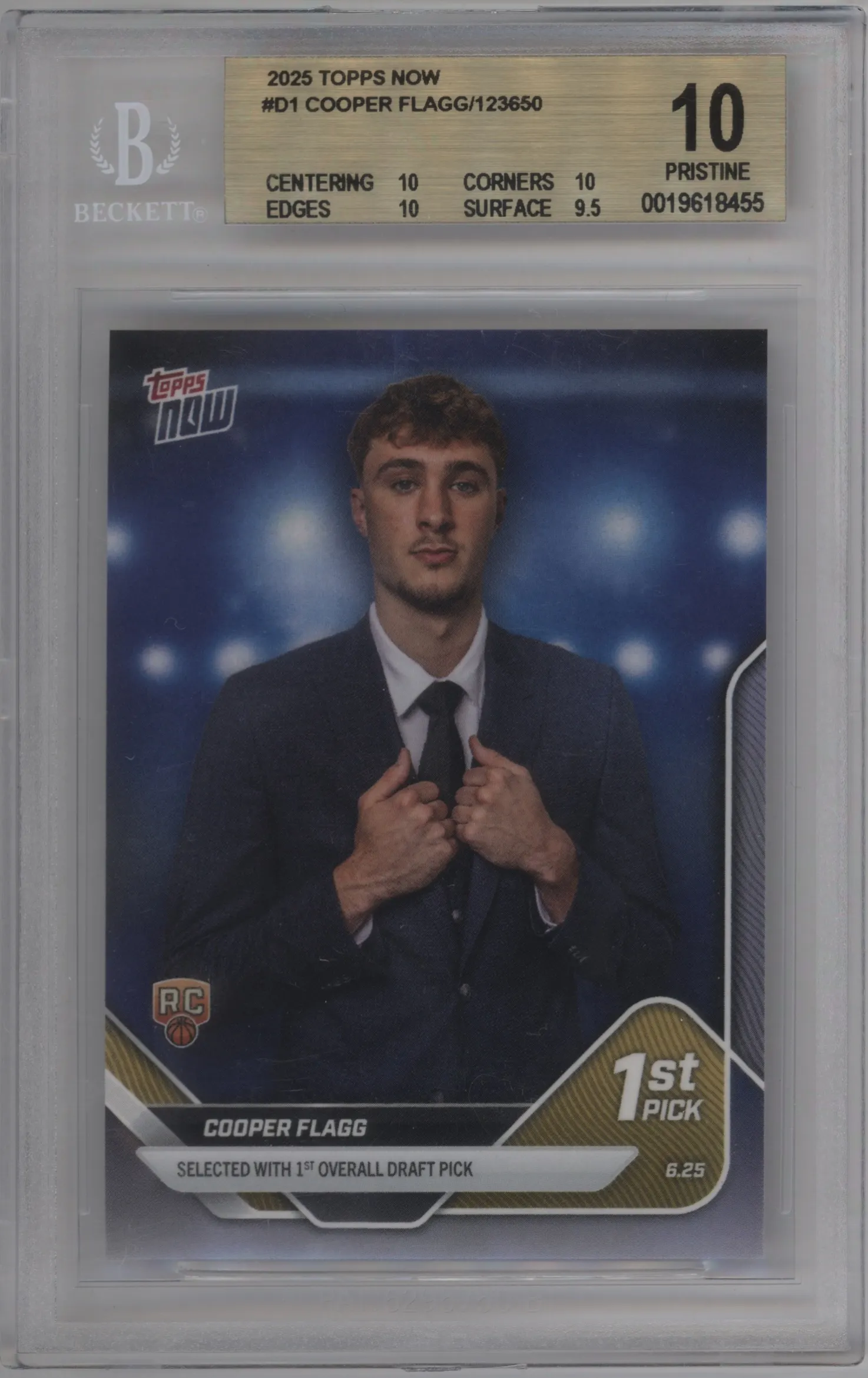 2025 Topps Now Cooper Flagg #D1 BGS 10