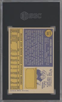 Tom Seaver from the 1970 Topps set graded by SGC and given an overall grade of 7.