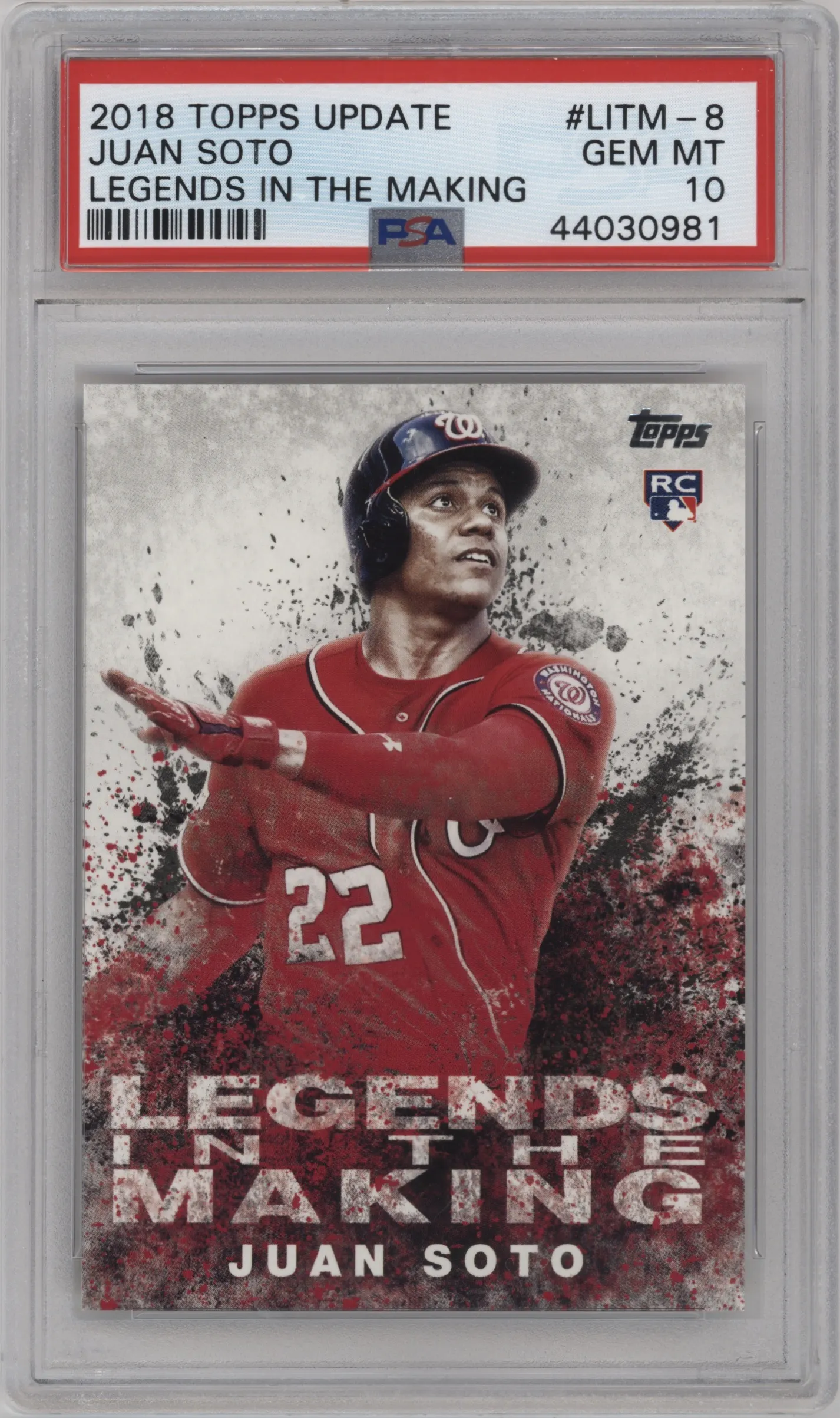 2018 Topps Update LITM Juan Soto PSA 10