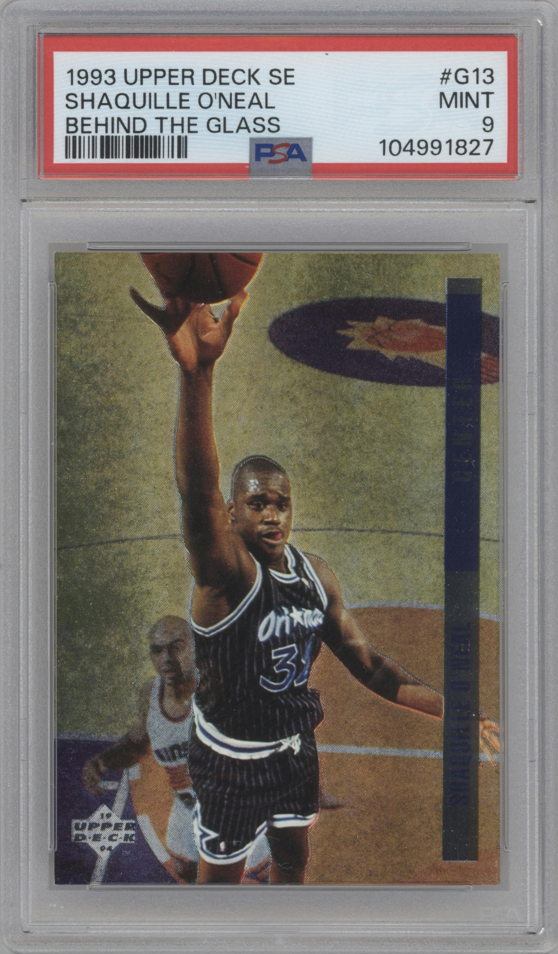 Shaquille O'Neal from the 1993-94 Upper Deck Special Edition set graded by PSA and given an overall grade of 9.