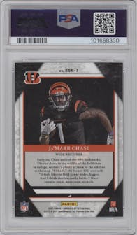 Ja'Marr Chase from the 2021 Panini Donruss Optic set graded by PSA and given an overall grade of 9.
