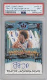 Trayce Jackson-Davis from the 2023-24 Panini Court Kings set featuring a Ruby parallel graded by PSA and given an overall grade of 9.