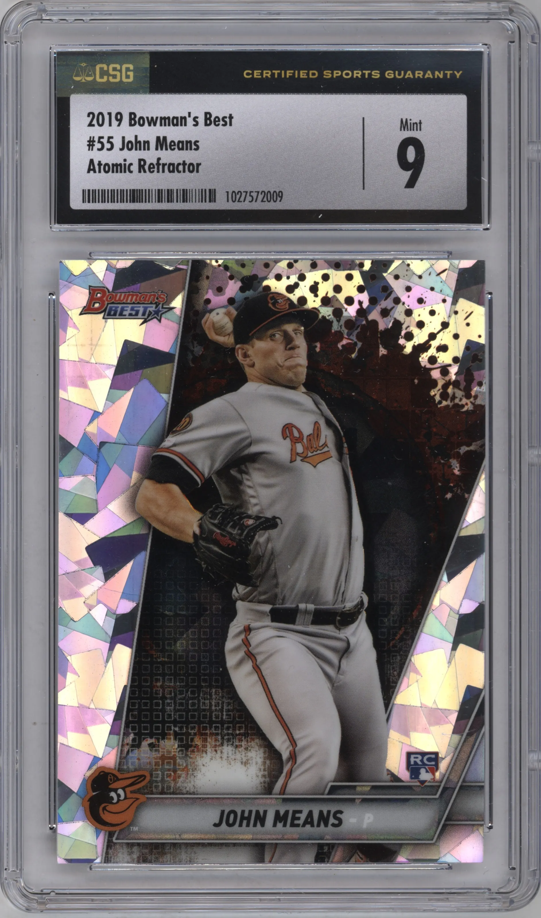 2019 Bowman’s Best John Means Atomic Refractor CGC 9