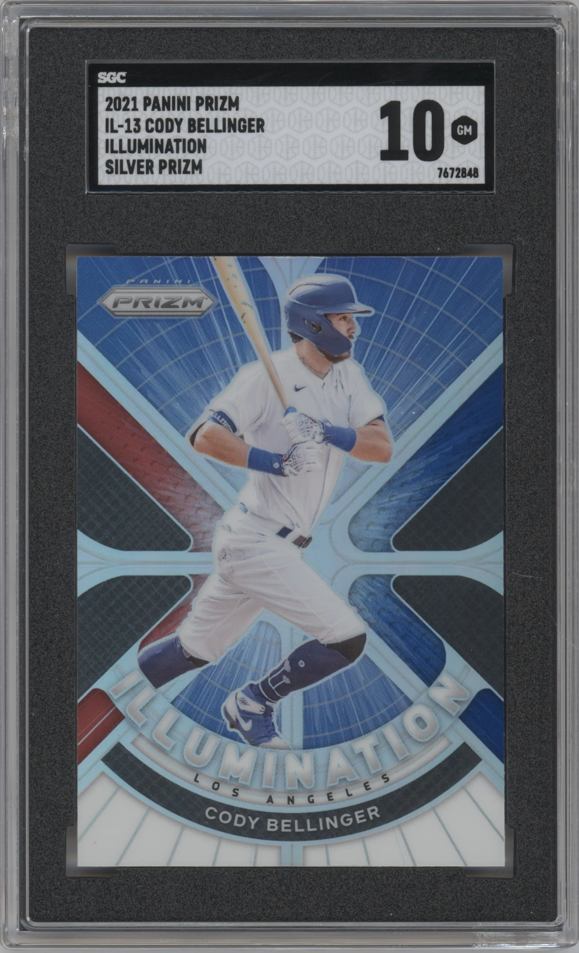 2021 Panini Prizm Illumination Cody Bellinger Silver Prizm #IL-13 PSA 10