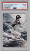Shohei Ohtani from the 2013 BBM set featuring a 2nd Version parallel graded by PSA and given an overall grade of 9.
