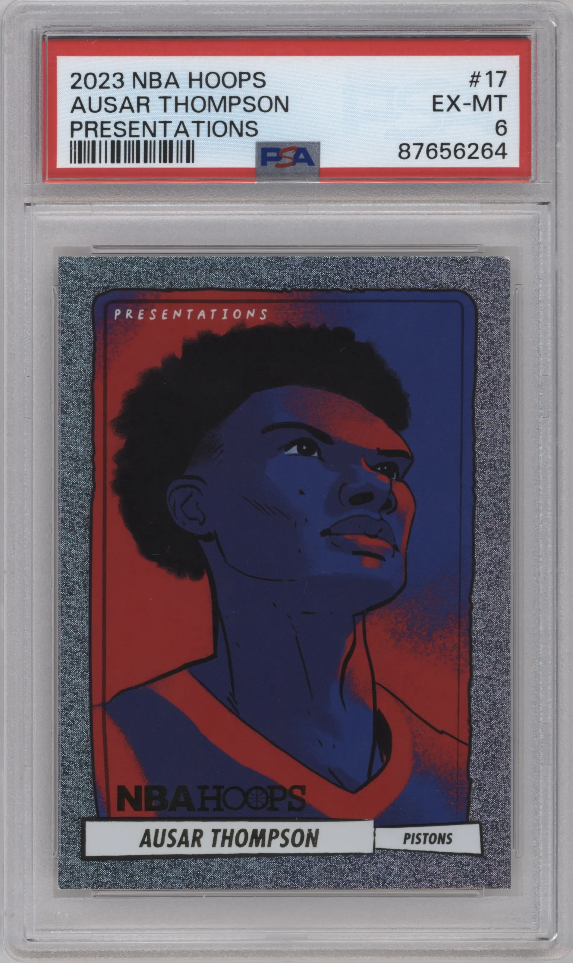 2023 Panini NBA Hoops Presentations Ausar Thompson #17 PSA 6