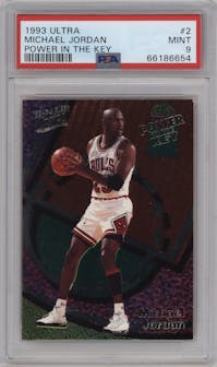 Michael Jordan  from the 1993-94 Fleer Ultra set graded by PSA and given an overall grade of 9.