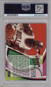 Michael Jordan from the 1993-94 Fleer Ultra set graded by PSA and given an overall grade of 9.
