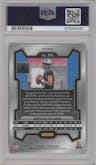Bryce Young from the 2023 Panini Prizm set featuring a Lazer parallel graded by PSA and given an overall grade of 10.