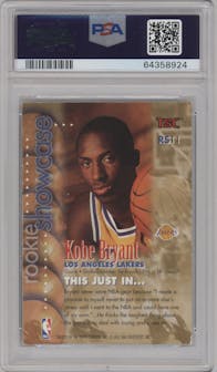 Kobe Bryant from the 1996-97 Topps Stadium Club set graded by PSA and given an overall grade of 7.