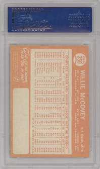 Willie McCovey from the 1964 Topps set graded by PSA and given an overall grade of 7.