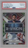 Caleb Williams from the 2024 Panini Spectra set featuring a Meta parallel graded by PSA and given an overall grade of 10.