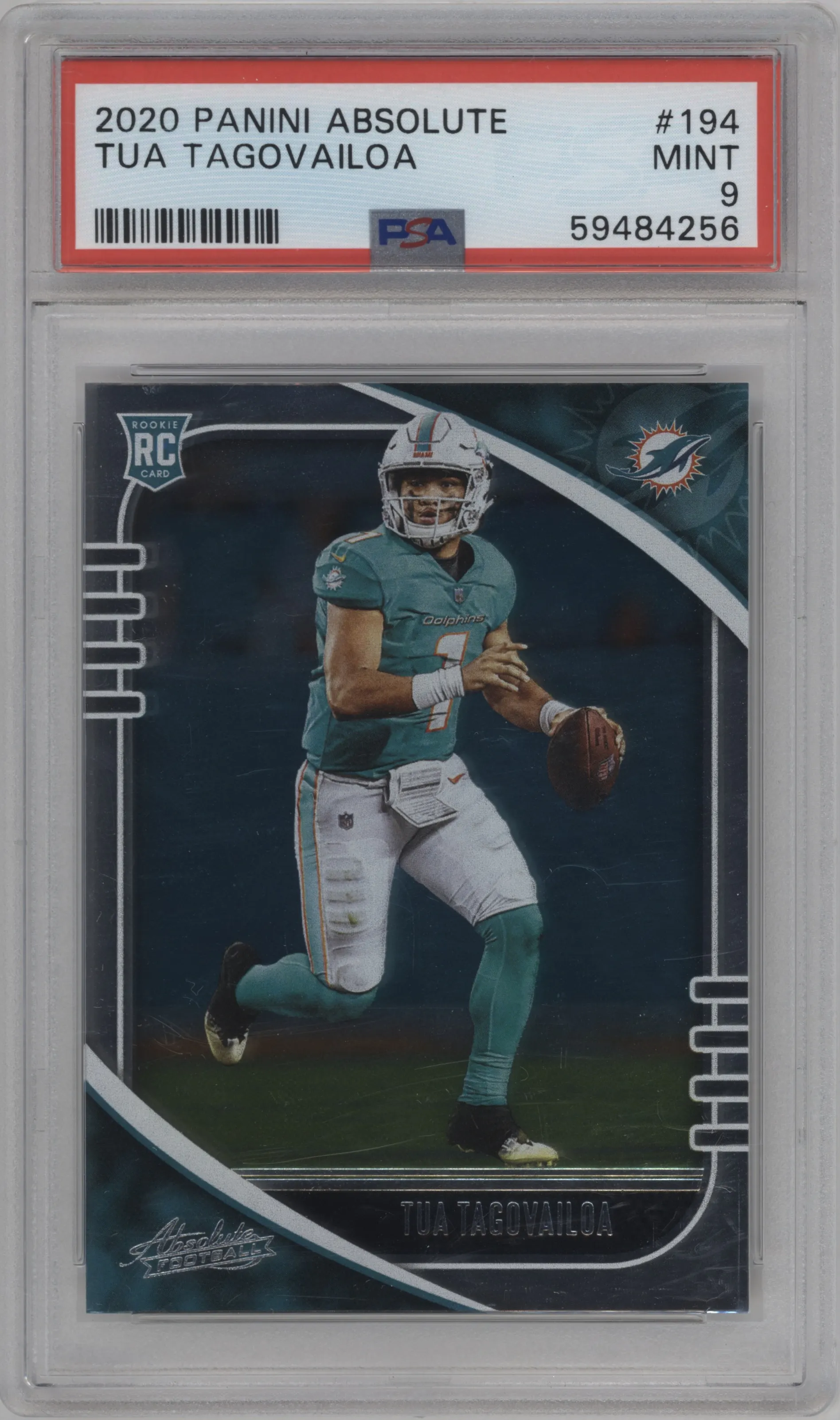 2020 Panini Absolute Tua Tagovailoa Retail PSA 9