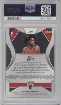Coby White from the 2019-20 Panini Prizm set graded by PSA and given an overall grade of 10.