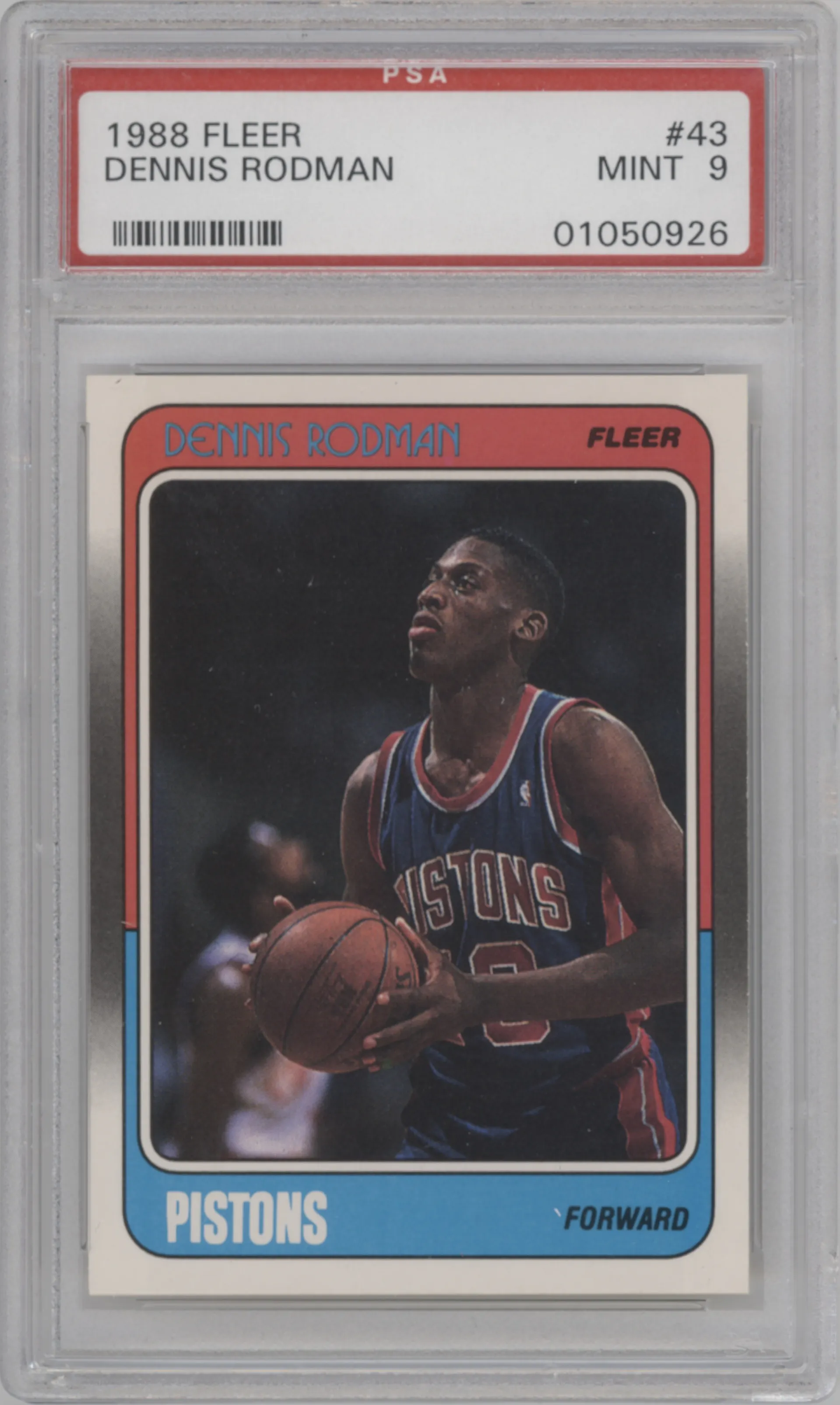 1988 Fleer Dennis Rodman #43 PSA 9
