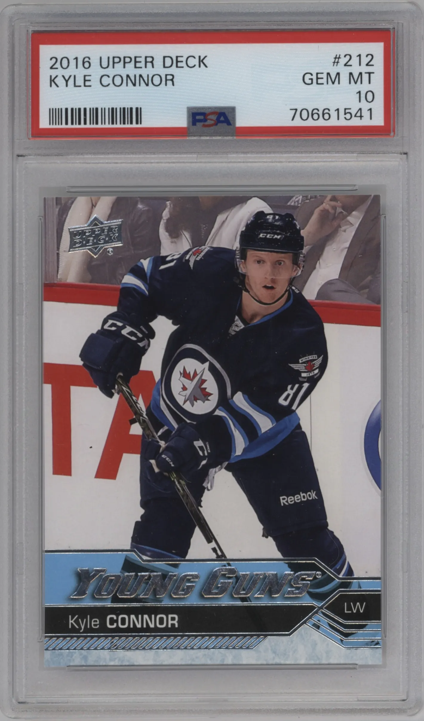 2016 Upper Deck Young Guns Kyle Connor #212 PSA 10