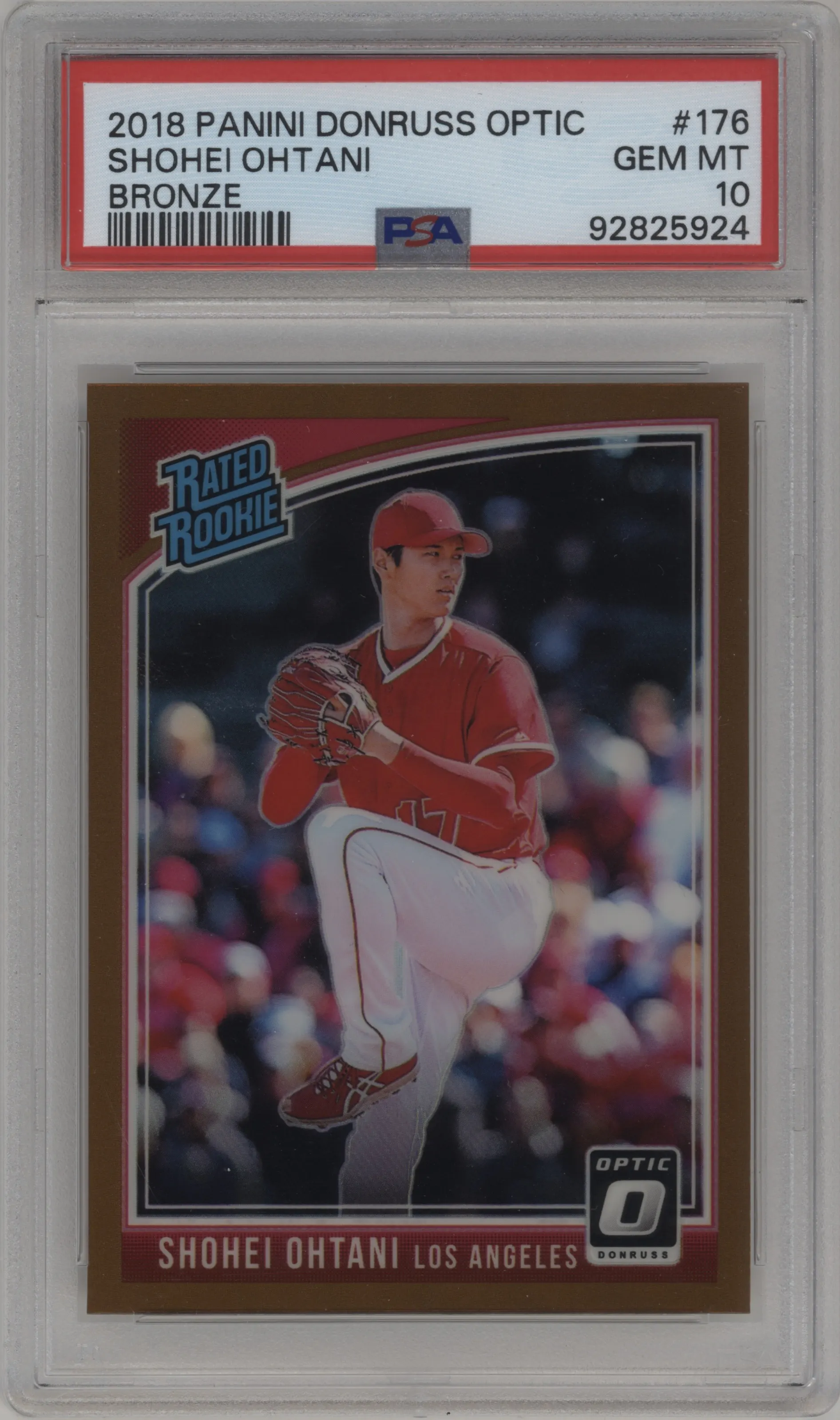2018 Panini Donruss Optic Rated Rookie Shohei Ohtani Bronze PSA 10