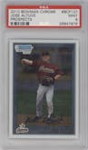 Jose Altuve from the 2010 Bowman Chrome set graded by PSA and given an overall grade of 9.