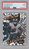 D'Andre Swift from the 2023 Panini Absolute set graded by PSA and given an overall grade of 9.