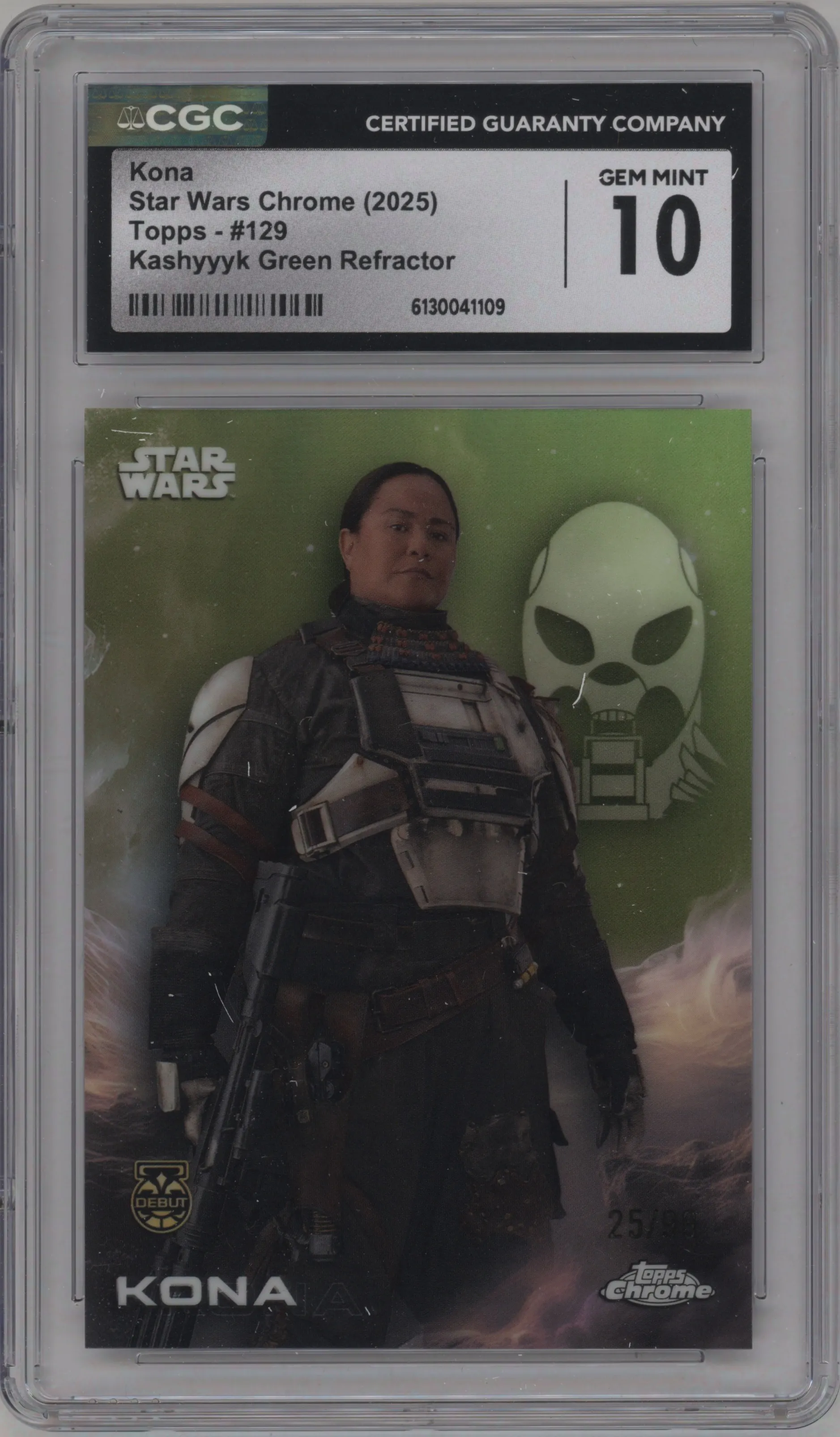 2025 Topps Chrome Star Wars Kona Kashyyyk Green Refractor CGC 10