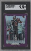 Marvin Harrison Jr. from the 2024 Panini Prizm Deca set featuring a Purple parallel graded by SGC and given an overall grade of 9.5.